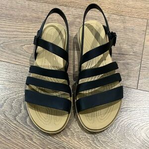 Women's Black Strappy Sandals